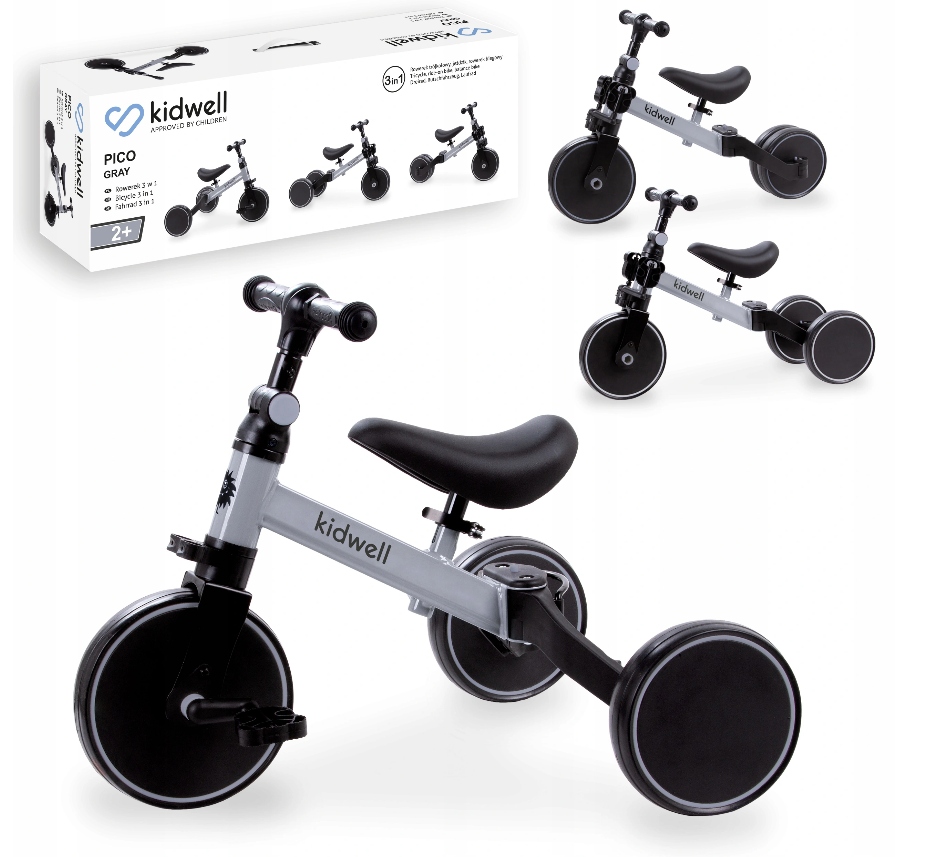 ROWEREK BIEGOWY 3w1 TRÓJKOŁOWY PEDAŁY Kidwell PICO
