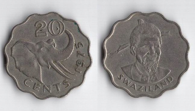 SWAZILAND / ESWATINI 1975 20 CENTS