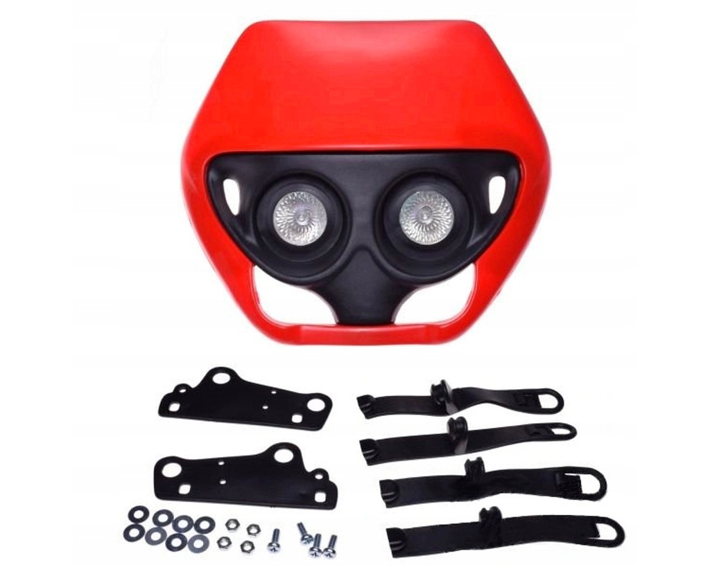 UNIWERSAL OWIEWKA HALOGENY LAMPA PRZÓD ENDURO CROSS NAKED STUNT POWYSTAWOWY