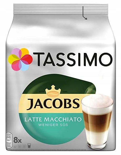 Tassimo Jacobs 8+8 Latte Macchiato Weniger Sus