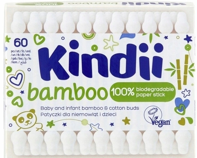 KINDII CLEANIC PATYCZKI HIGIENICZNE BAMBOO 60szt