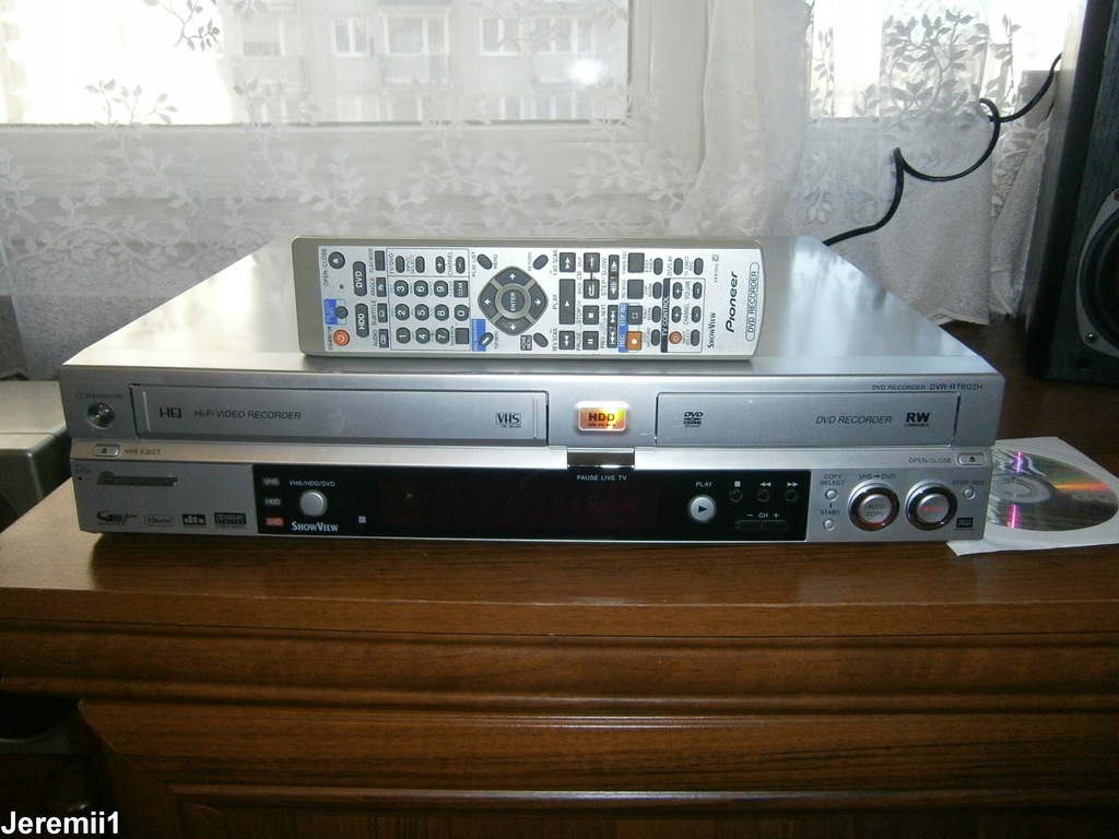VHS NA DVD/HDD PIONEER COMBO NAGRYWARKA DVRRT602H 7917220434 oficjalne archiwum Allegro