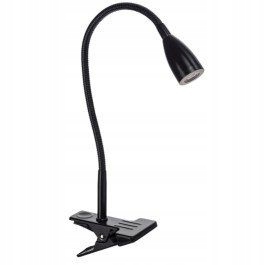 Lampa biurkowa EYS BLACK LED 45cm klips czarna