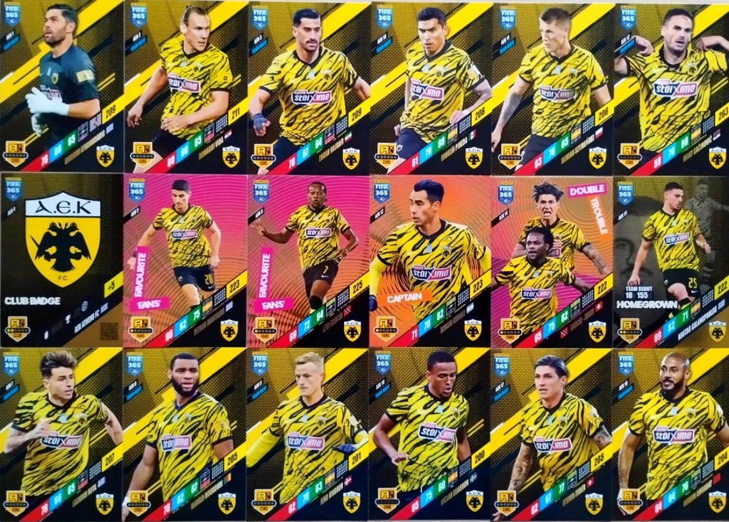 FIFA 365 2024 komplet 18 kart edycja grecka AEK ATENY