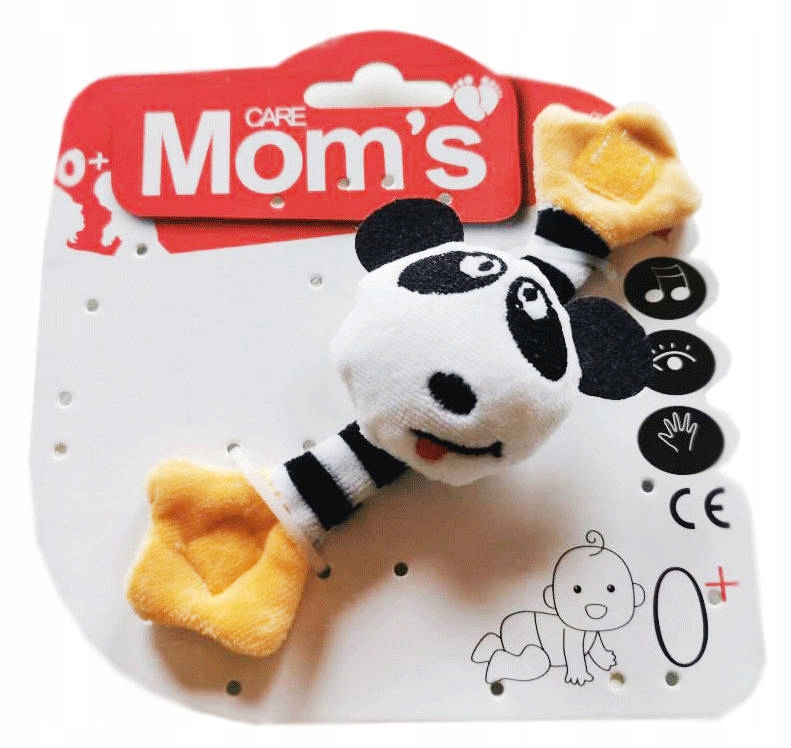 Moms Grzechotka Maskotka na Rączkę 0m+ Panda Hencz