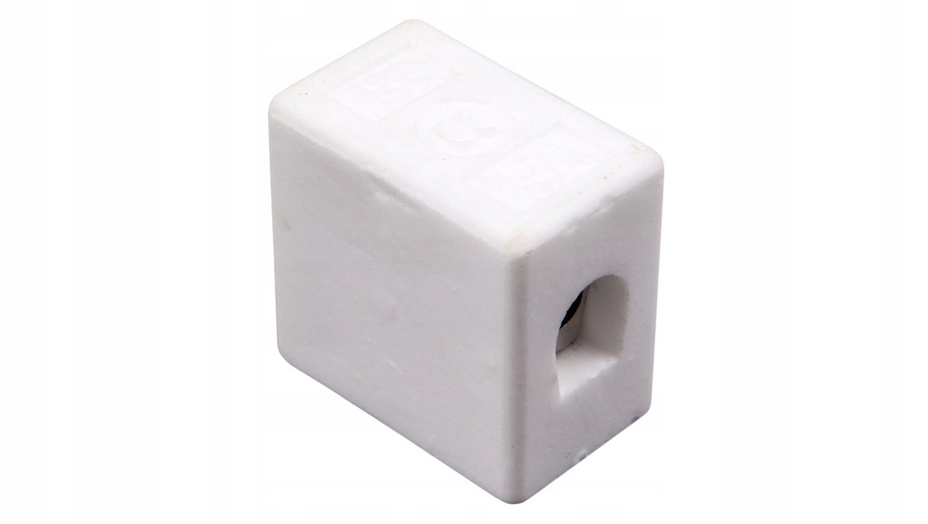 Złączka gwintowa porcelanowa 10mm2 1-tory biała CP
