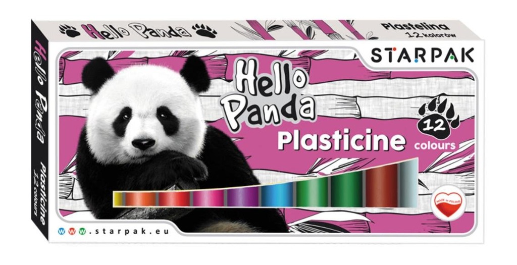 Plastelina 12 kolorów Panda Starpak
