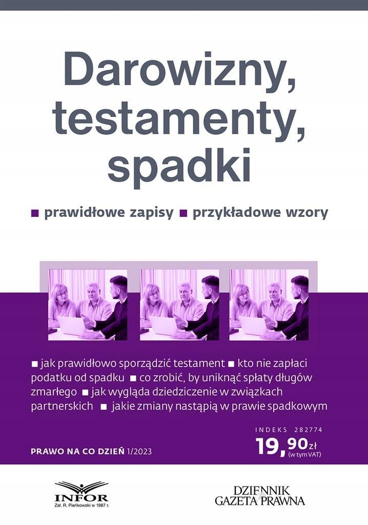 DAROWIZNY, TESTAMENTY, SPADKI 1/2023