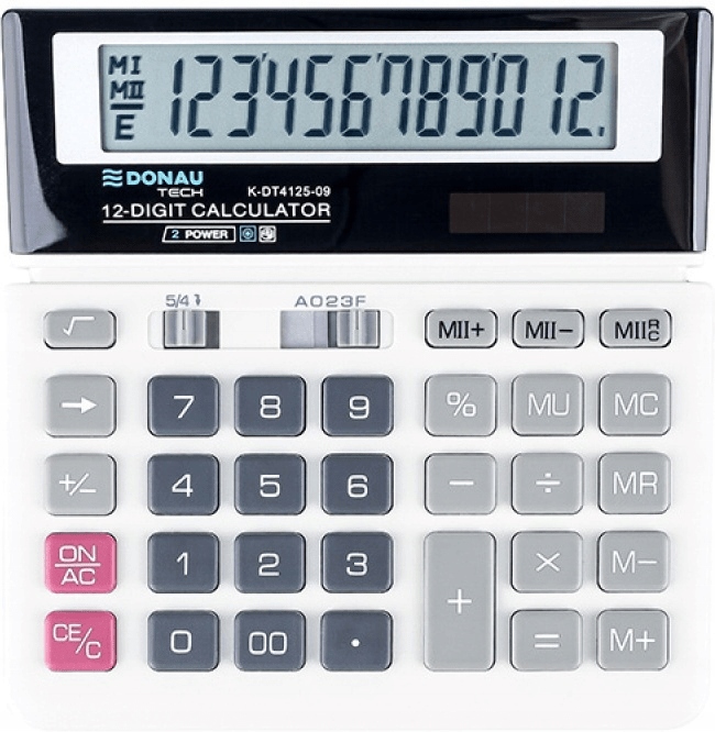 Kalkulator biurowy 12 cyfr Biały Donau