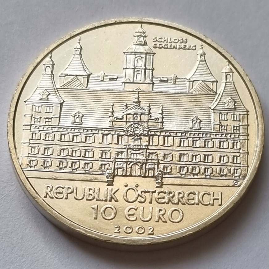 Austria 10 euro 2002r Zamek Eggenberg