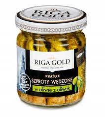 Riga Gold szproty wędzone w oliwie z oliwek 100g