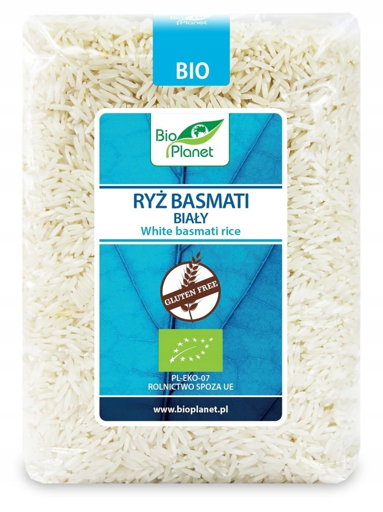 BIO PLANET Ryż basmati biały bezglutenowy BIO 1kg