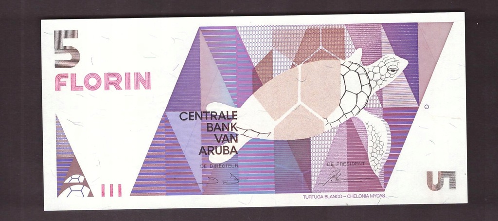 Aruba - banknot - 5 Florin 1990 rok