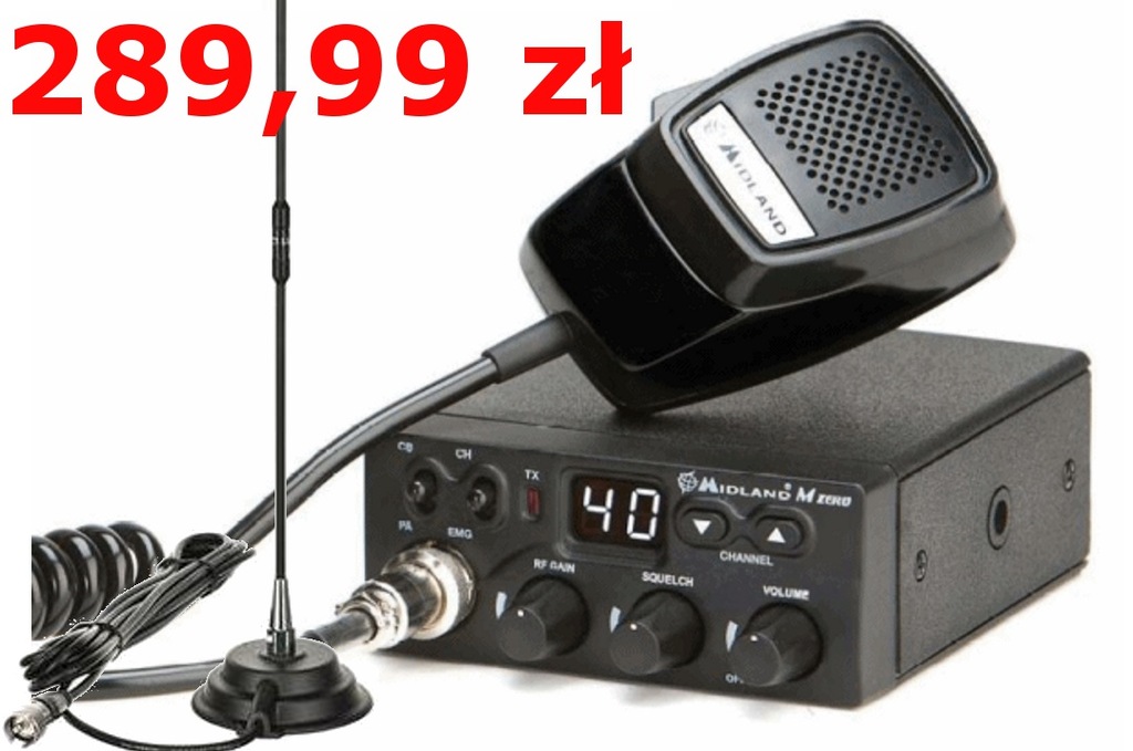 CBradio Midland MZero + Mini antena helikalna 7911316911 oficjalne