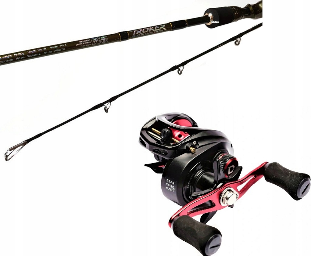 Zestaw Troker Casting 1.98m 40-100g MULTIPLIKATOR