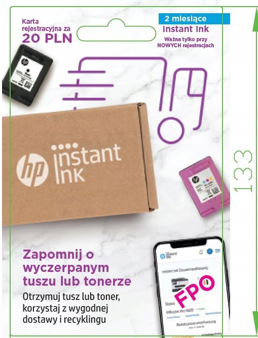 Karta pre-paid Instant Ink PL 2MO Enrollment Card