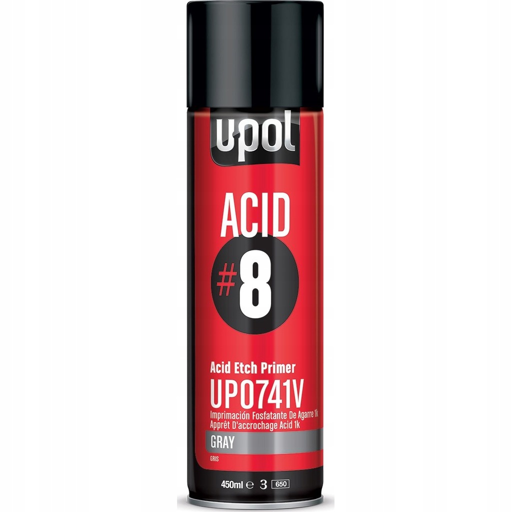 Podkład wytrawiający UPOL ACID 8 szary Spray 450m