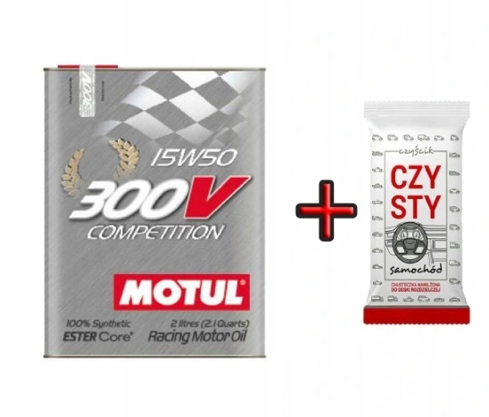 Olej MOTUL 300V COMPETITION 15W50 2L + CZYSTY