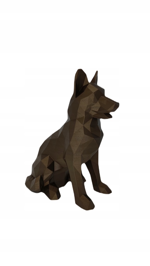 Figurka Owczarek Niemiecki LOW POLY geometryczny
