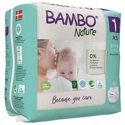 Bambo Nature, Pieluchy jednorazowe, 1 Newborn 2-4