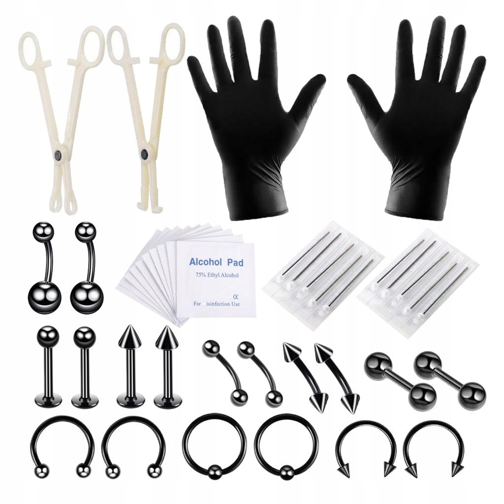 1 zestaw Body Piercing Kit(42 szt.) 9346108929 oficjalne archiwum
