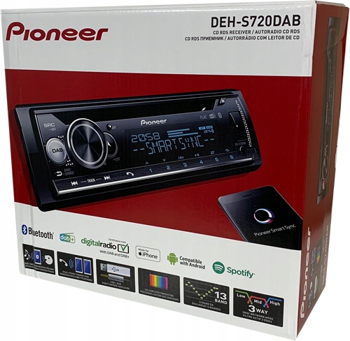 PIONEER DEH-S720DAB BT DAB+ SPOTIFY RADIO IPHONE - 8674600376 - oficjalne  archiwum Allegro