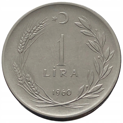 53436. Turcja - 1 lira - 1960r.