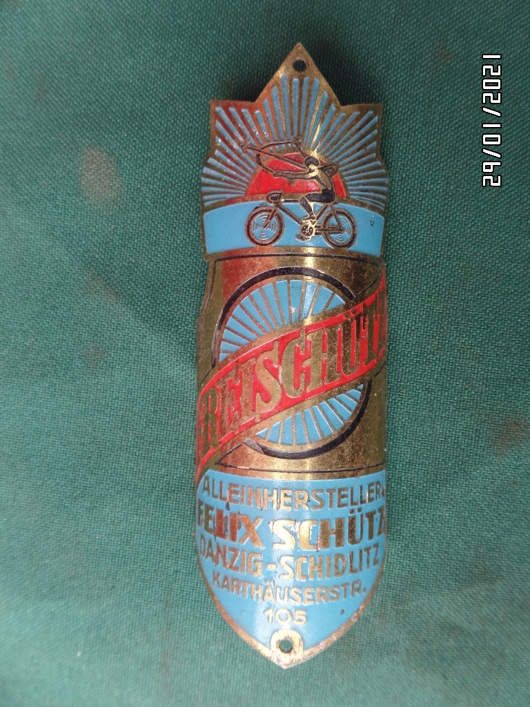 znaczek tabliczka szyld rowerowy GDAŃSK DANZIG