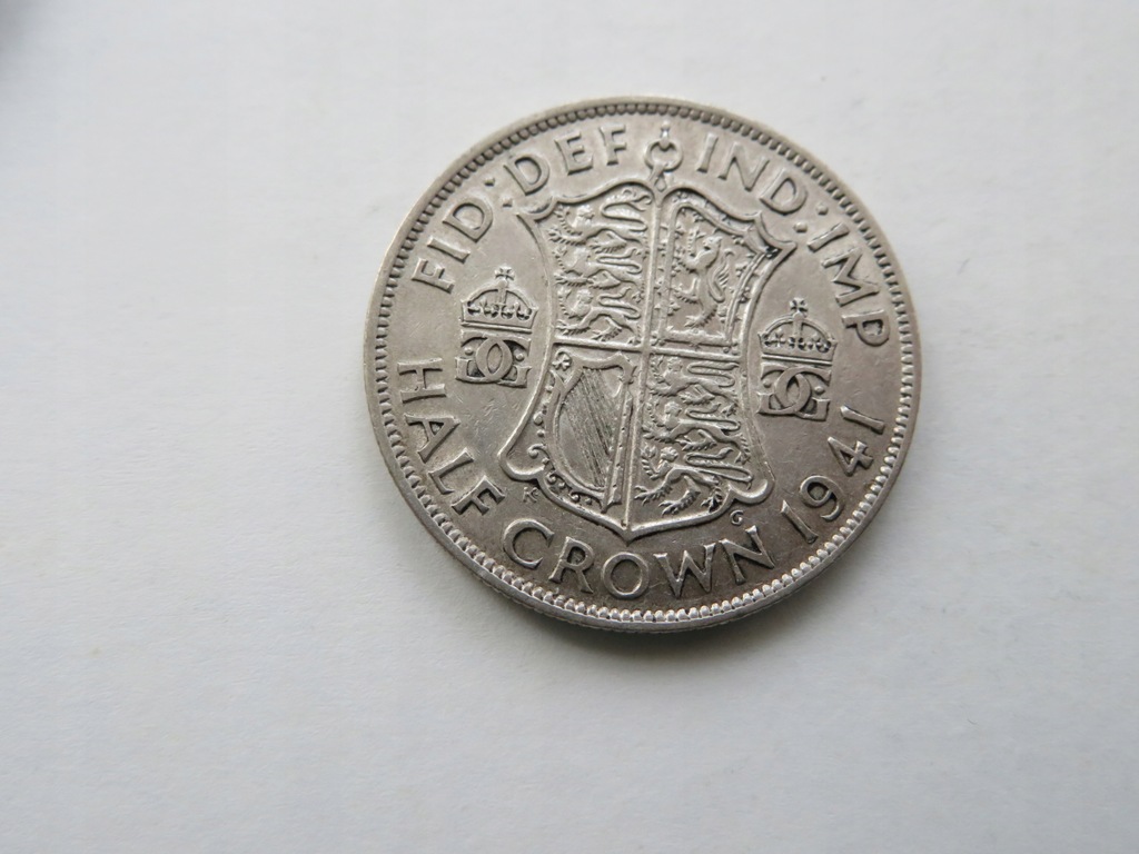 Wielka Brytania - 1/2 korony 1941, Ag