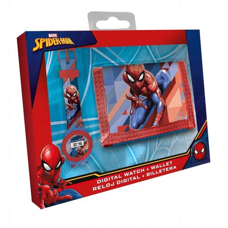 Zegarek cyfrowy Spiderman z portfelikiem MV15541