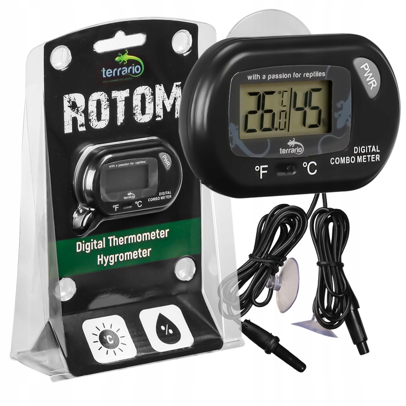 Купить Цифровой термометр-гигрометр Terrario Rotom - термометр и гигрометр: отзывы, фото, характеристики в интерне-магазине Aredi.ru