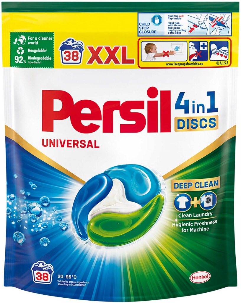 PERSIL Discs 4 in 1Univwersal Kapsułki do prania 38 szt XXL