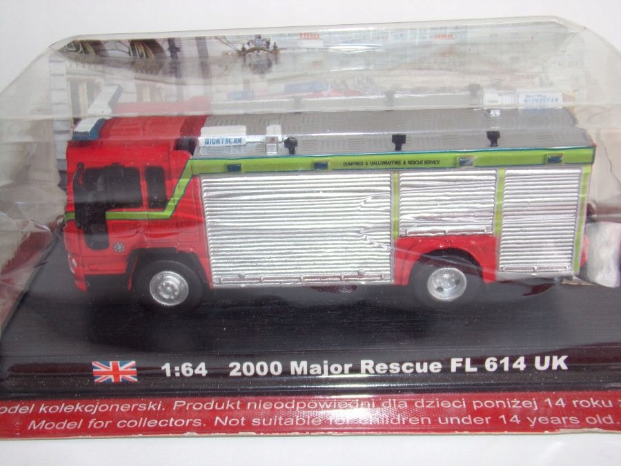 1:64 olvo 2000 Major Rescue FL 614 UK Straż model