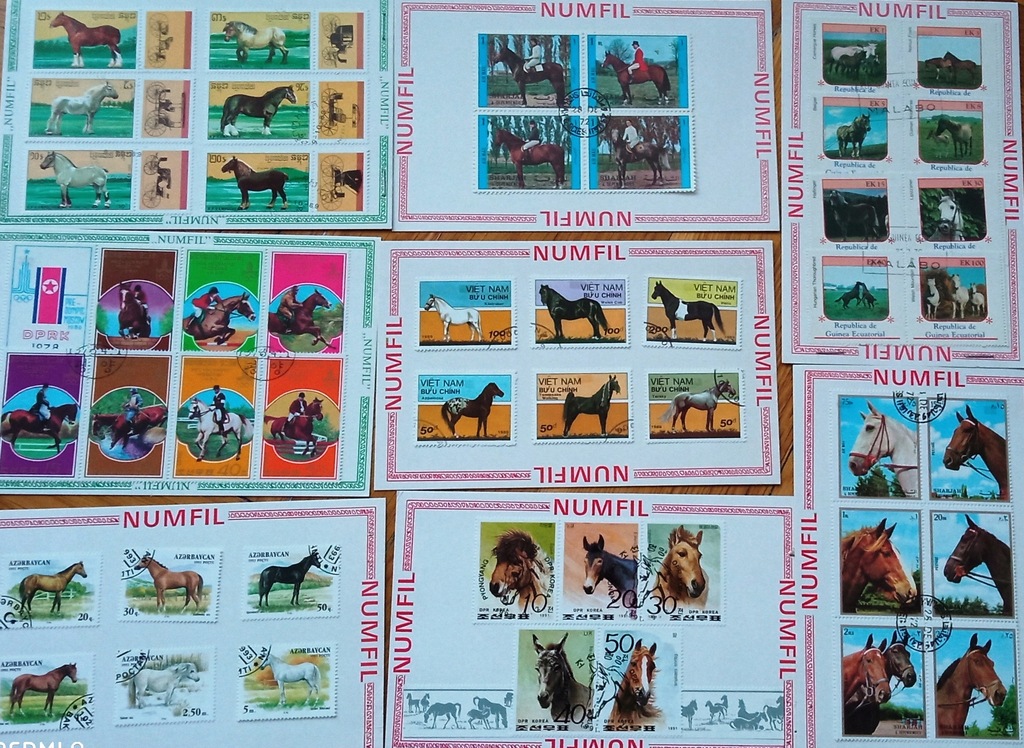 Stare znaczki z końmi, konie lata 80/90