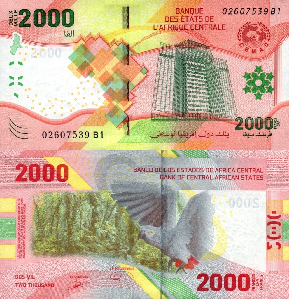 # AFRYKA CENTRALNA - 2000 FRANKÓW - P-NEW 2022 UNC