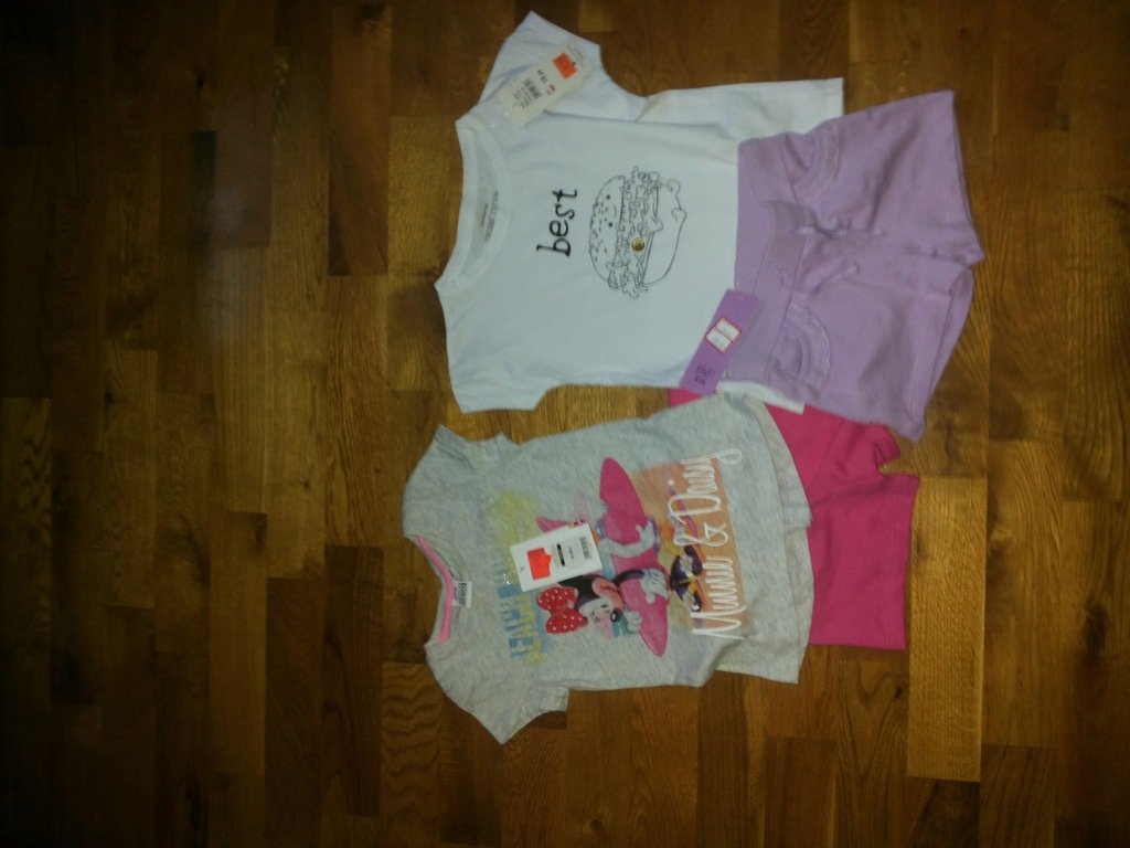 RESERVED F&F 2 krotke spodenki + 2 T-shirt 104