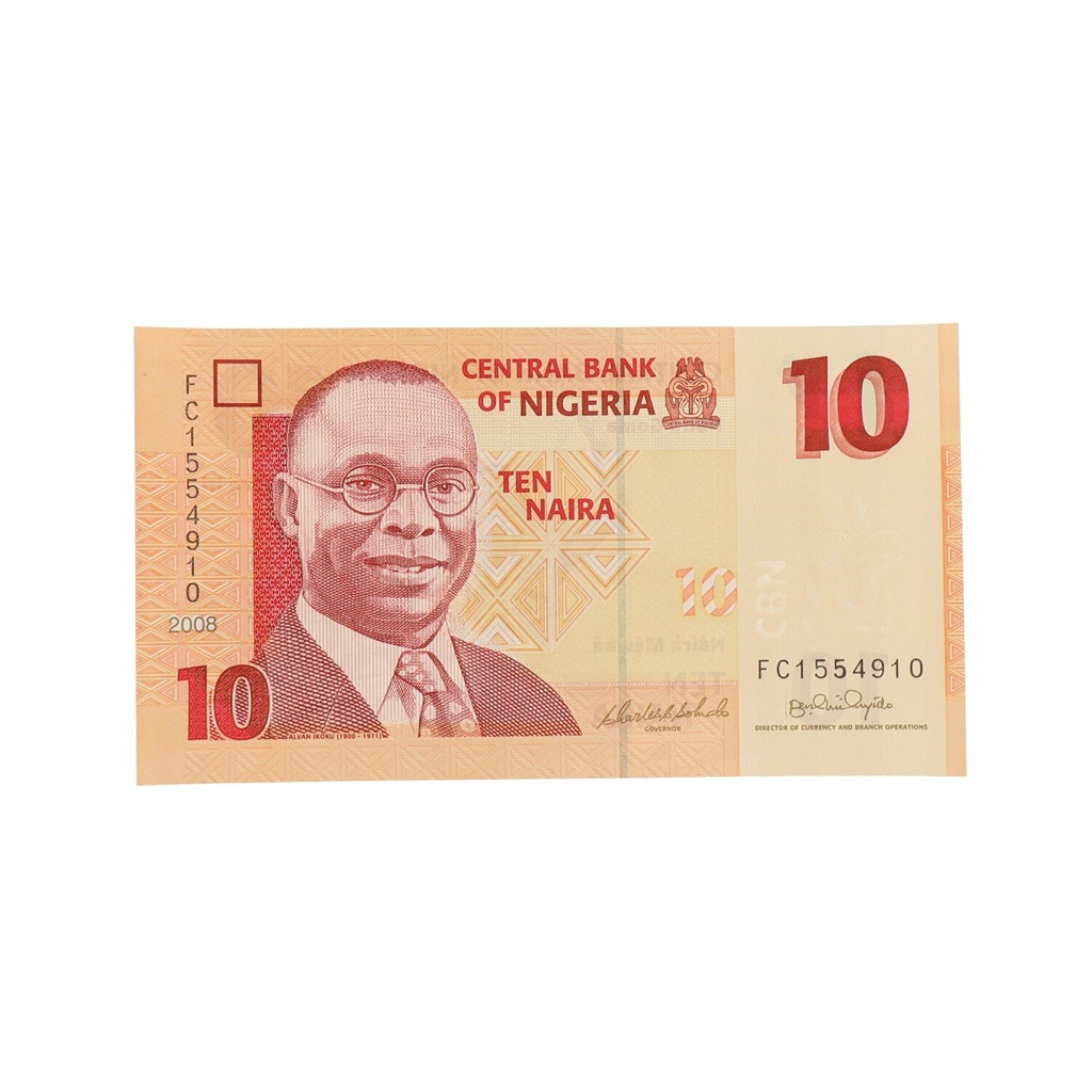 Nigeria - 10 naira 2008 P#33c