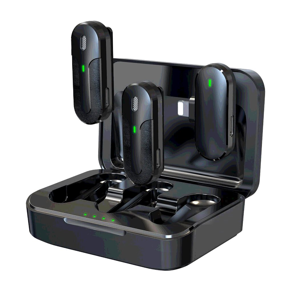 Devia mikrofon do telefonu Kintone Lightning bezprzewodowy podwójny krawato