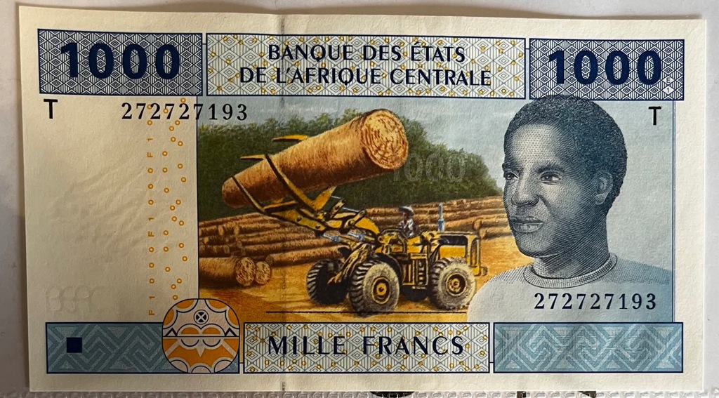 Afryka Centralna 1000 franków CFA 2002