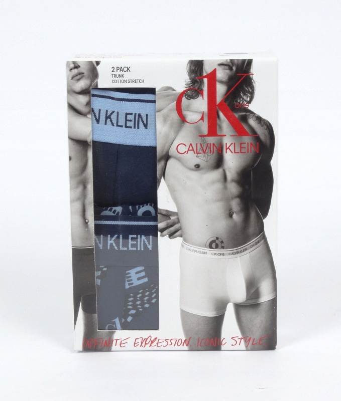 CALVIN KLEIN bokserki męskie 2-pak, granatowe, S