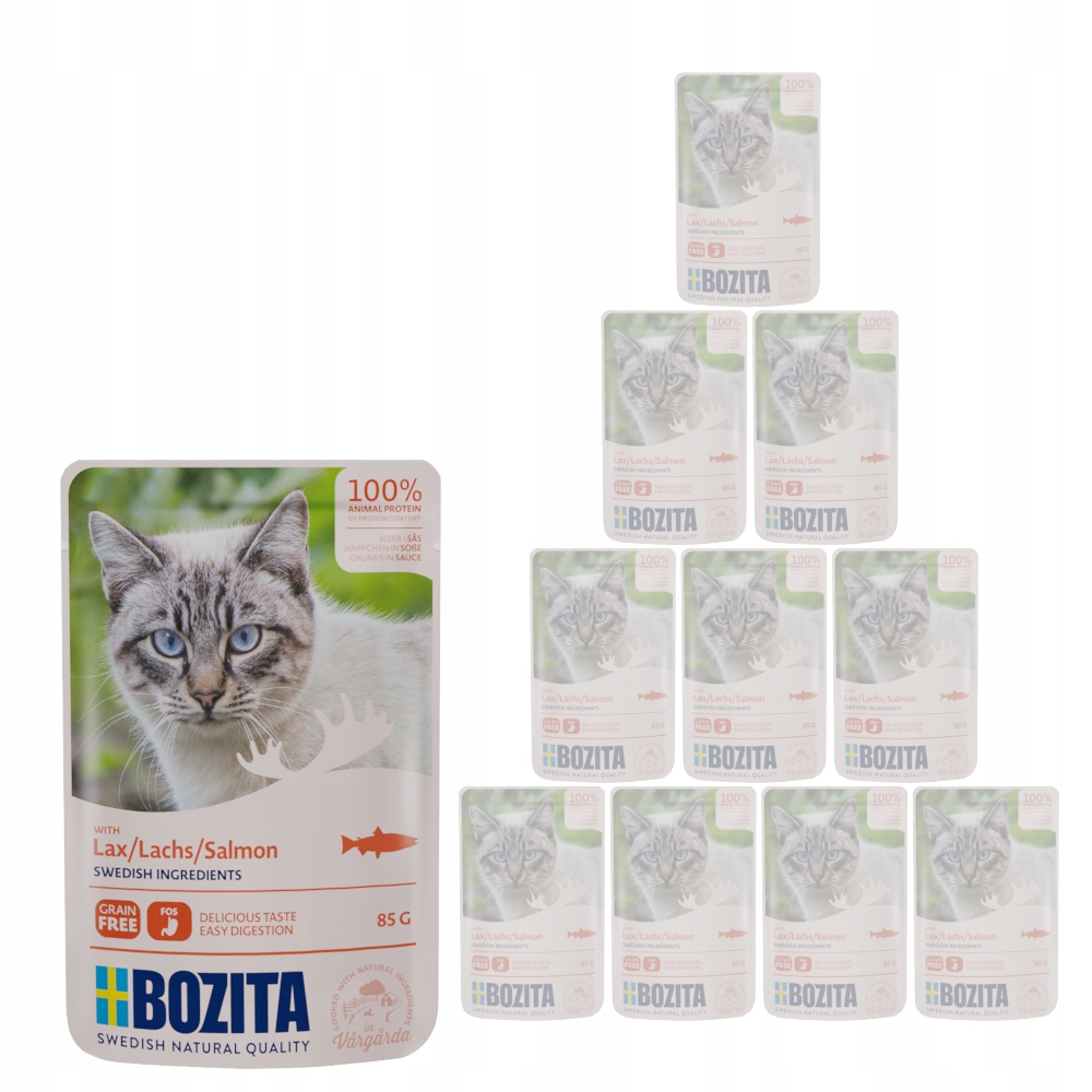 Bozita kawałeczki w sosie z Łososiem 12x85g