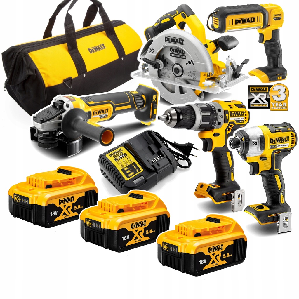 Dewalt DCK551P3T Zestaw 5Narzędzi COMBO 18V 3x5ah 12843832020