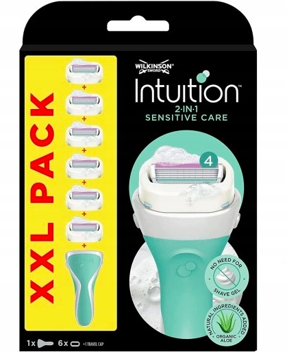 Zestaw WILKINSON Intuition Sensitive Care 6x Wkłady + Rączka