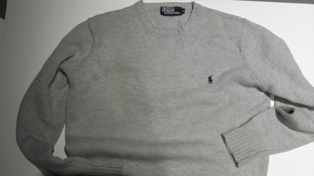 RALPH LAUREN POLO sweter 100% wełna z logo firmy38