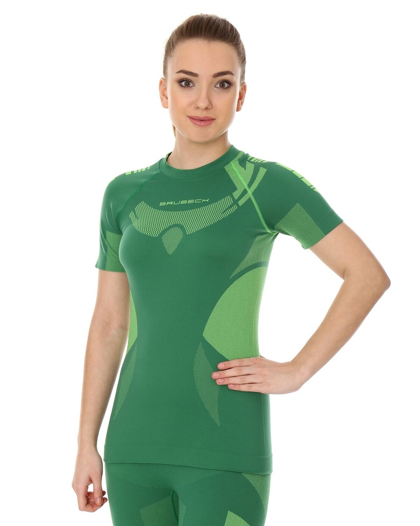 Koszulka damska DRY - Brubeck - S zielony/limonka