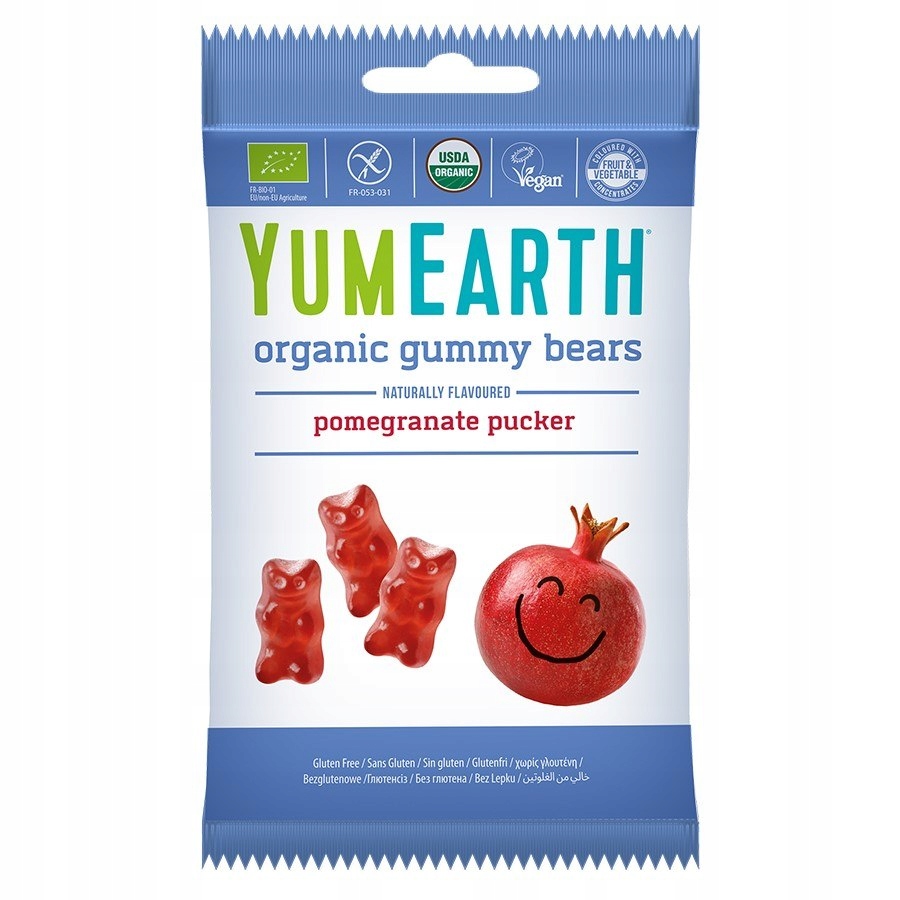 ŻELKIMISIE O SMAKU OWOCU GRANATU YUMEARTH BIO, 50G