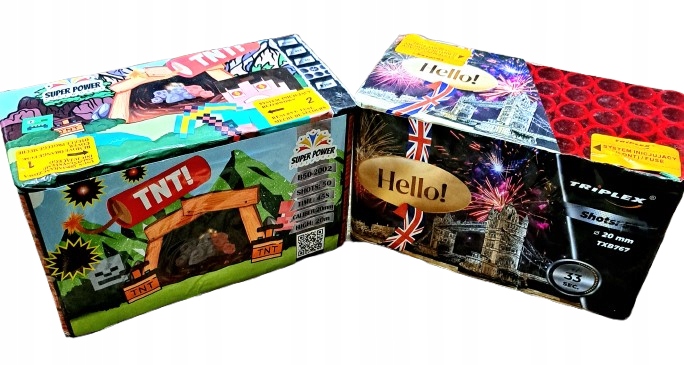 Zestaw Dwóch Baterii 100 strz. 20 mm Fajerwerki na Imprezę Pokaz Sylwestra