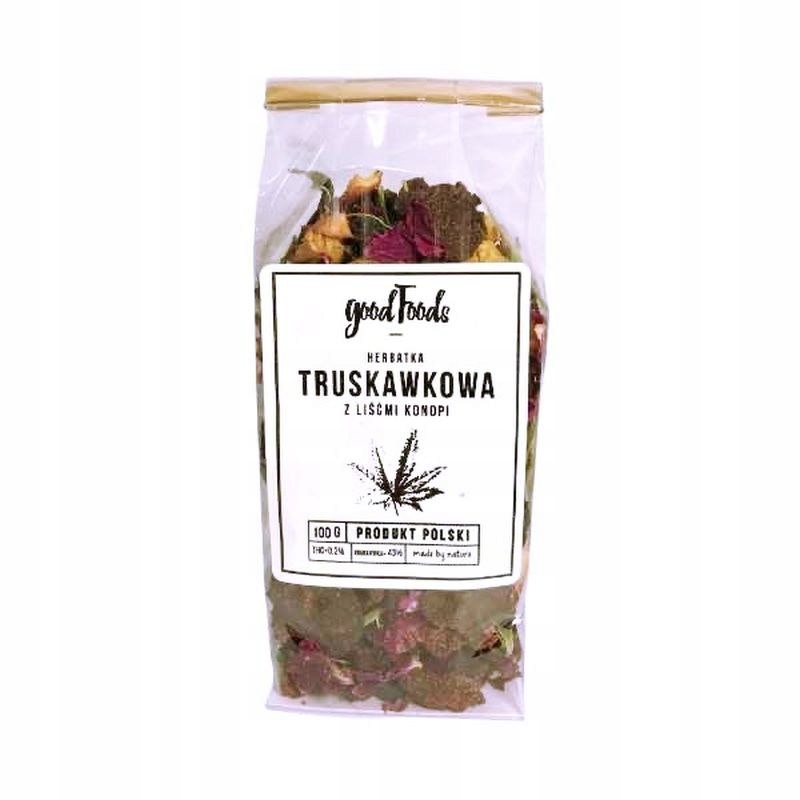 HERBATA KONOPNA TRUSKAWKOWA 45% 100g