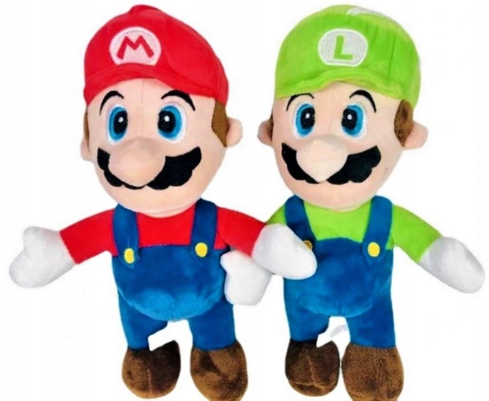 MARIO lub LUIGI maskotka Super Mario Bros pluszak