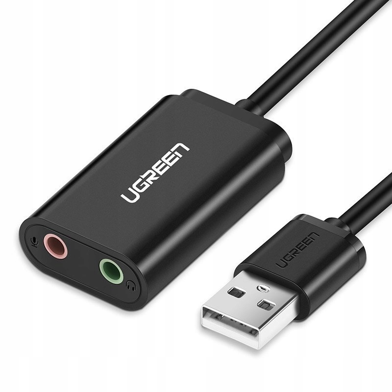 Zewnętrzna karta dźwiękowa muzyczna adapter USB - 3.5mm mini jack kabel 15c